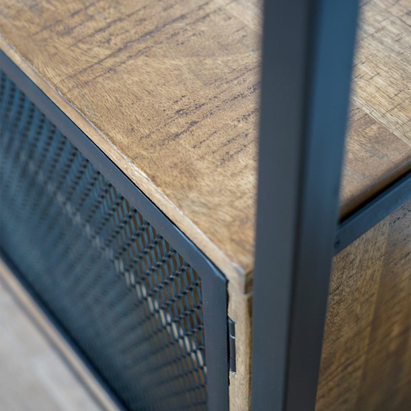 Etagère avec armoire à porte ajourée