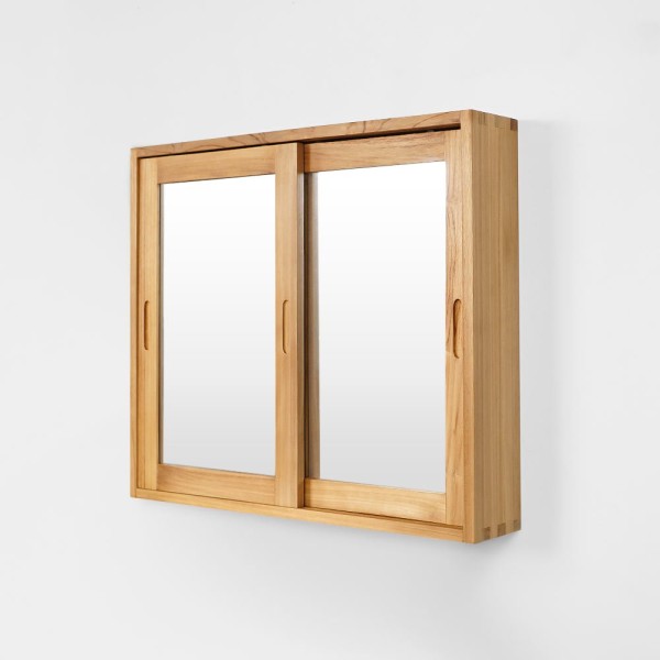 Badezimmerschrank mit Spiegel 80 cm