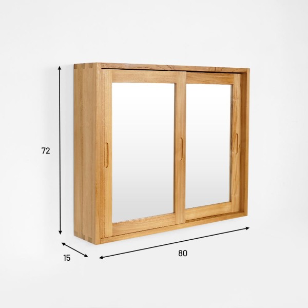 Badezimmerschrank mit Spiegel 80 cm