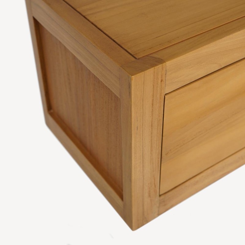 Hängendes TV-Möbel aus massivem Teakholz 140 cm - Mélisandre