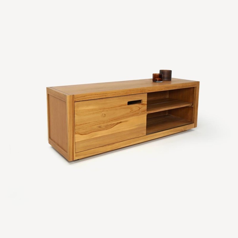 TV-Möbel aus massivem Teakholz 140 cm - Mélisandre