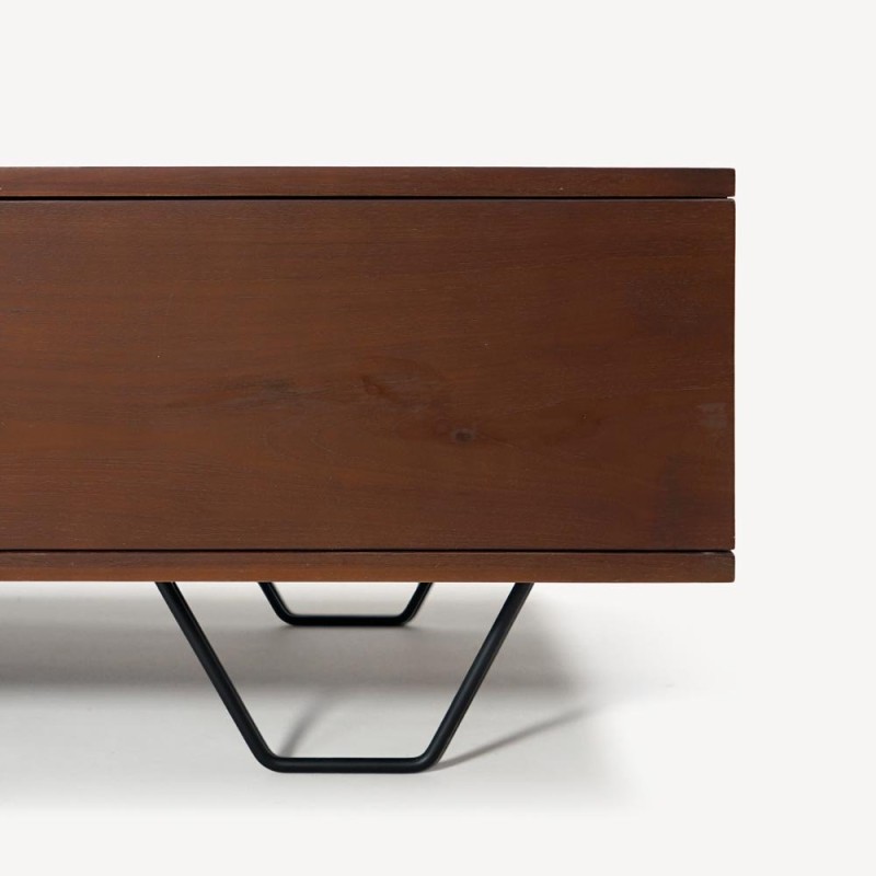 Couchtisch aus massivem Teakholz 100 cm - Enya