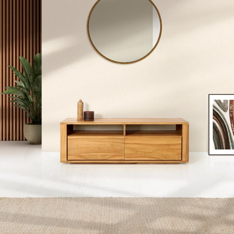 TV-Möbel aus massivem Teakholz 140 cm - Yseult