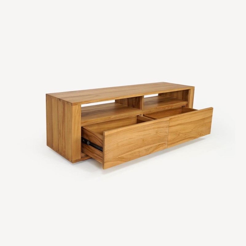 TV-Möbel aus massivem Teakholz 140 cm - Yseult