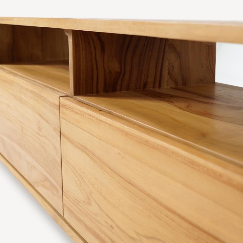 TV-Möbel aus massivem Teakholz 140 cm - Yseult