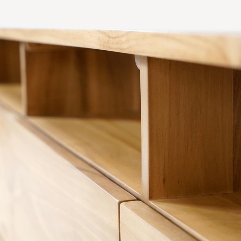 TV-Möbel aus massivem Teakholz 200 cm - Yseult