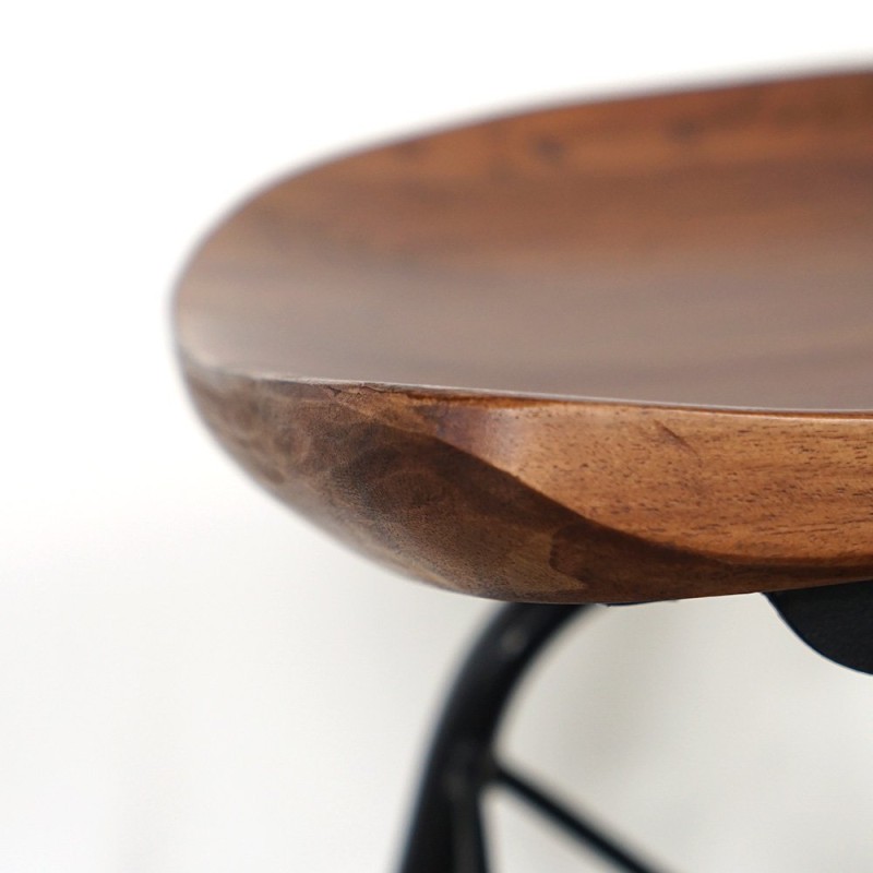 Hocker aus Stahl und Holz - Oasis
