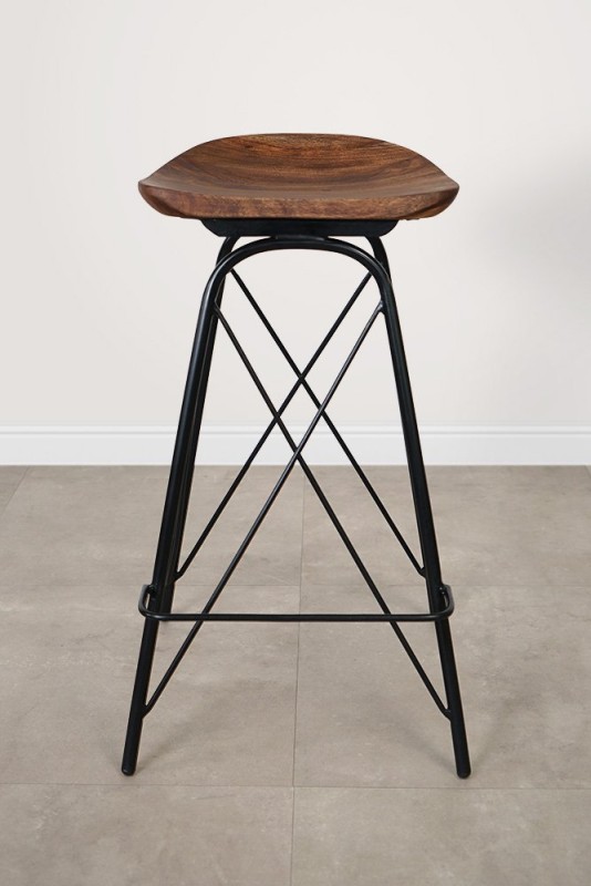 Barhocker aus Stahl und Holz - Oasis