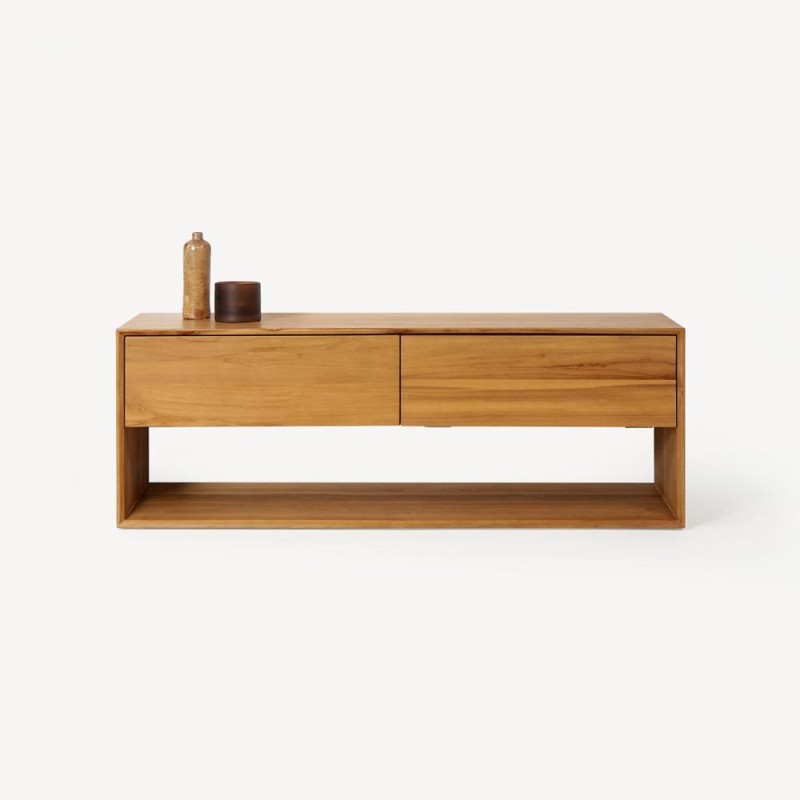 TV-Möbel aus massivem Teakholz 140 cm - Jaya