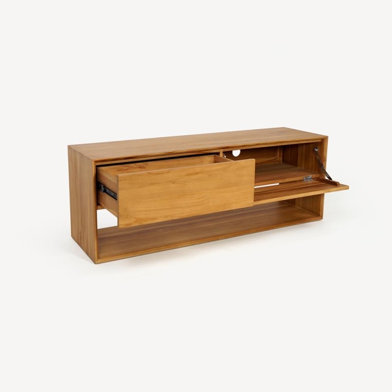 TV-Möbel aus massivem Teakholz 140 cm - Jaya