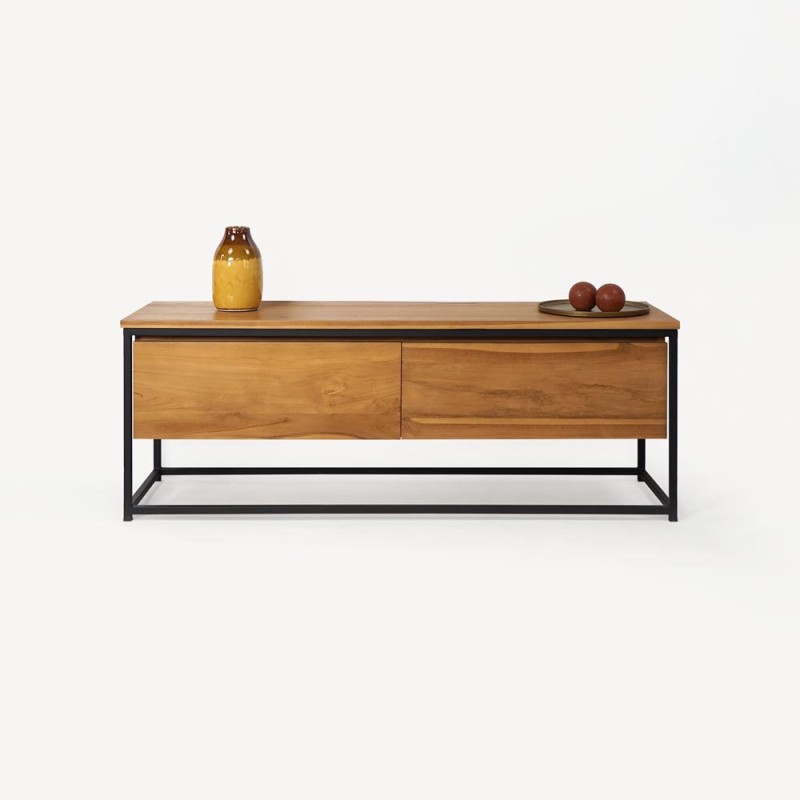 TV-Möbel aus massivem Teakholz 140 cm - Laila