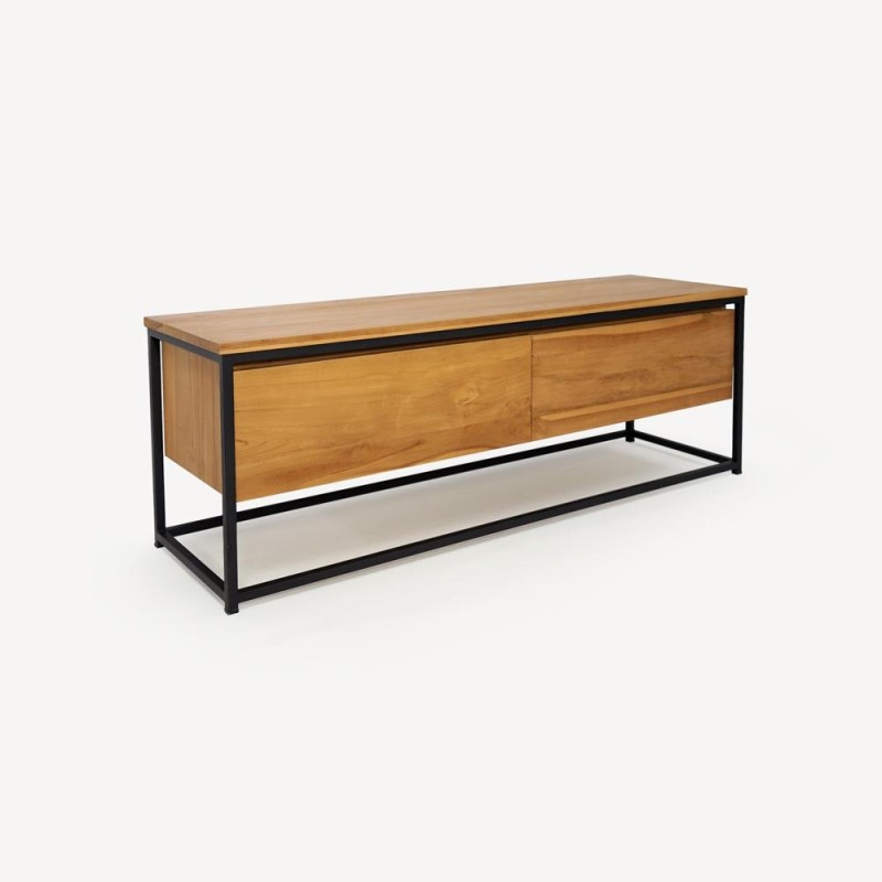 TV-Möbel aus massivem Teakholz 140 cm - Laila