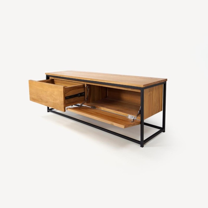 TV-Möbel aus massivem Teakholz 140 cm - Laila