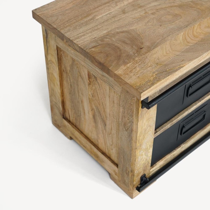 Industrielle TV-Möbel aus Holz und Metall 140 cm - Paris