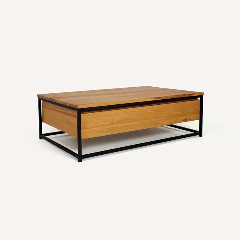 Couchtisch aus massivem Teakholz 110 cm - Laila