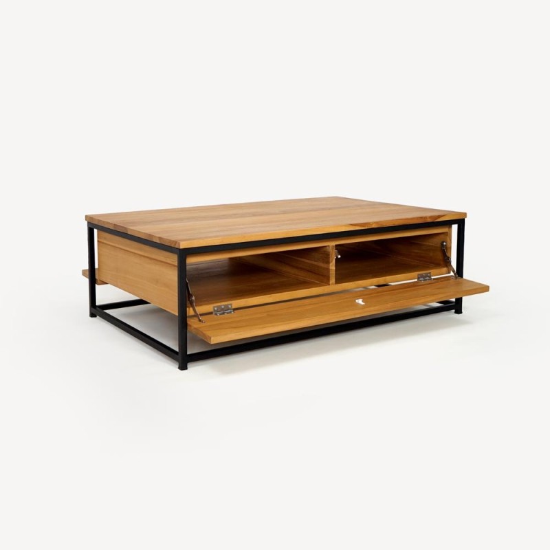 Couchtisch aus massivem Teakholz 110 cm - Laila