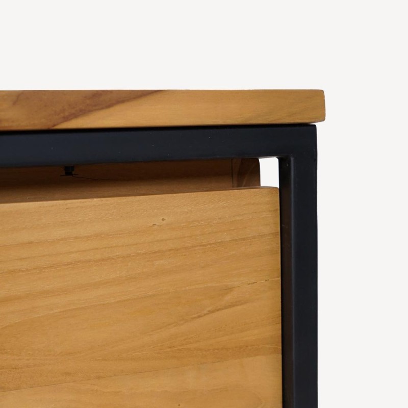 Couchtisch aus massivem Teakholz 110 cm - Laila