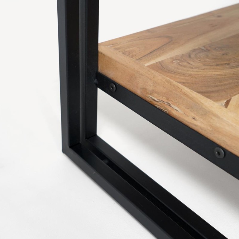 Couchtisch aus Massivholz und Metall – Liverpool