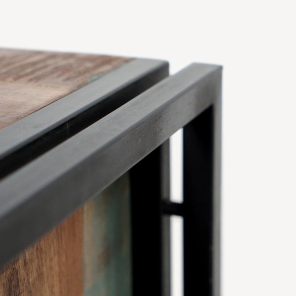Table de chevet industrielle en bois