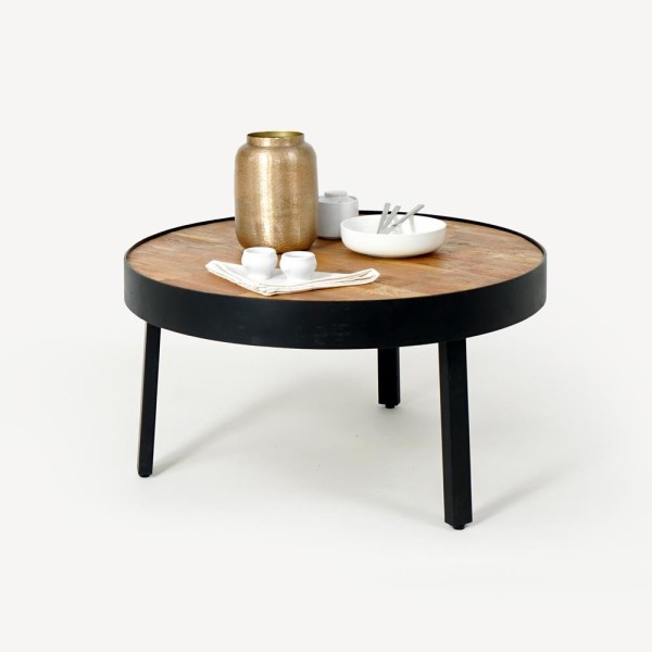 Runder Vintage-Couchtisch - Seconde vie