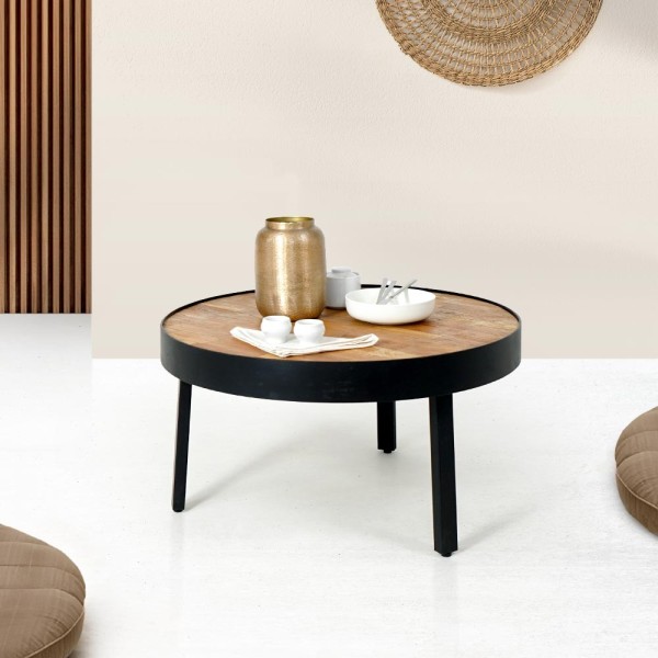 Runder Vintage-Couchtisch - Seconde vie