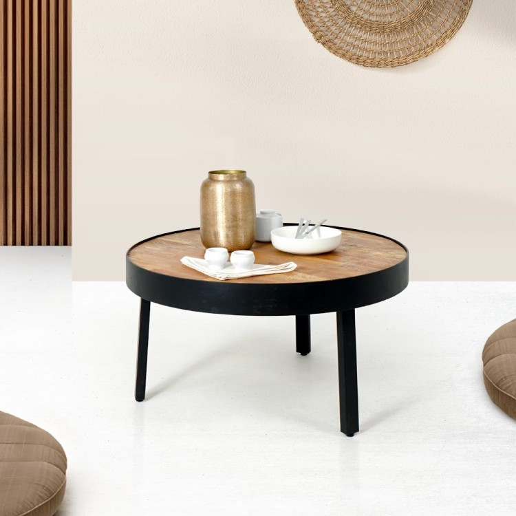 Runder Vintage-Couchtisch - Seconde vie