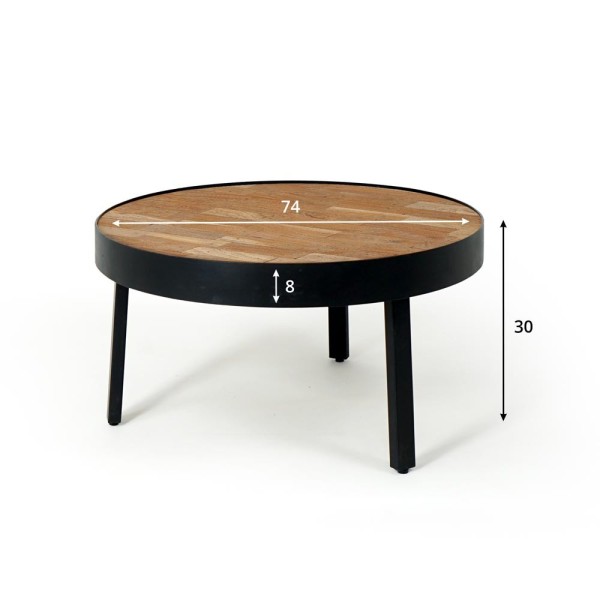 Runder Vintage-Couchtisch - Seconde vie