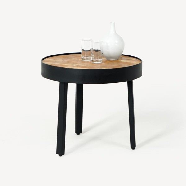 Industrieller runder Couchtisch - Simply