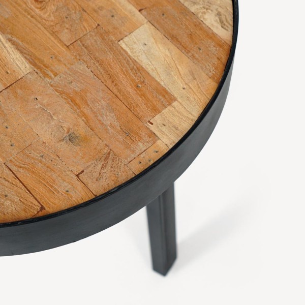 Industrieller runder Couchtisch - Simply