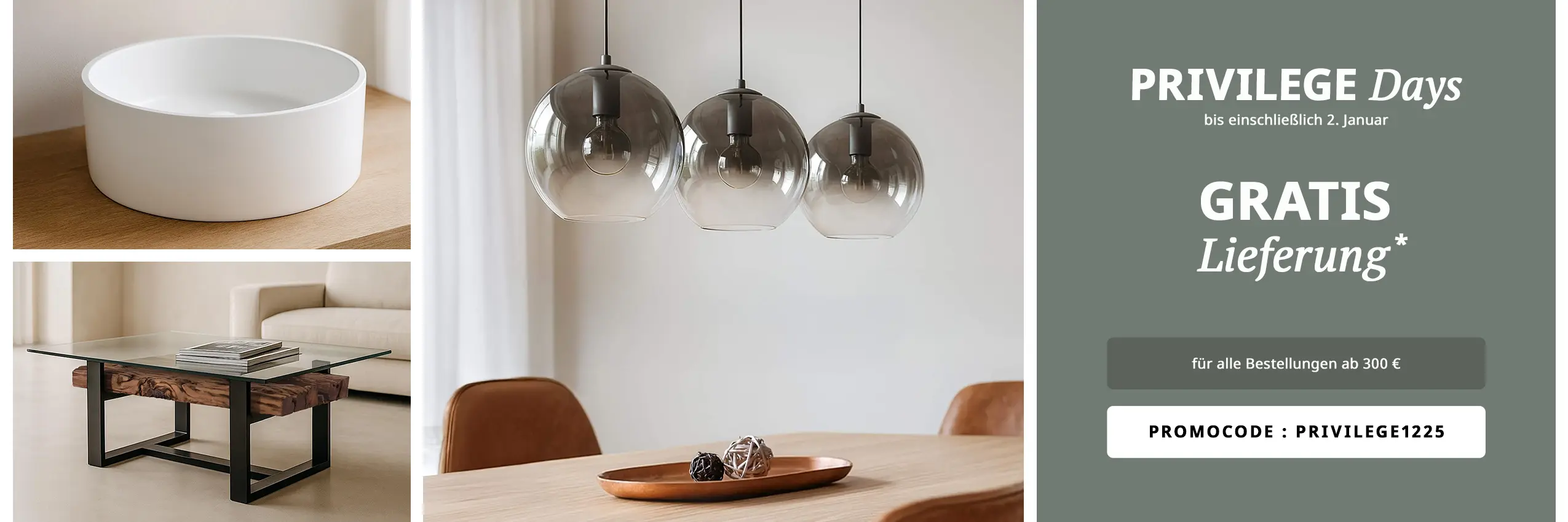 PRIVILEGE Days – Profitiere von KOSTENLOSER Lieferung ab 300 € Einkaufswert