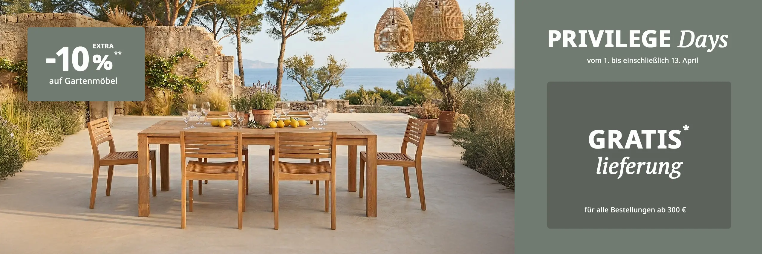 PRIVILEGE Days – Kostenlose Lieferung ab 300 € Einkaufswert